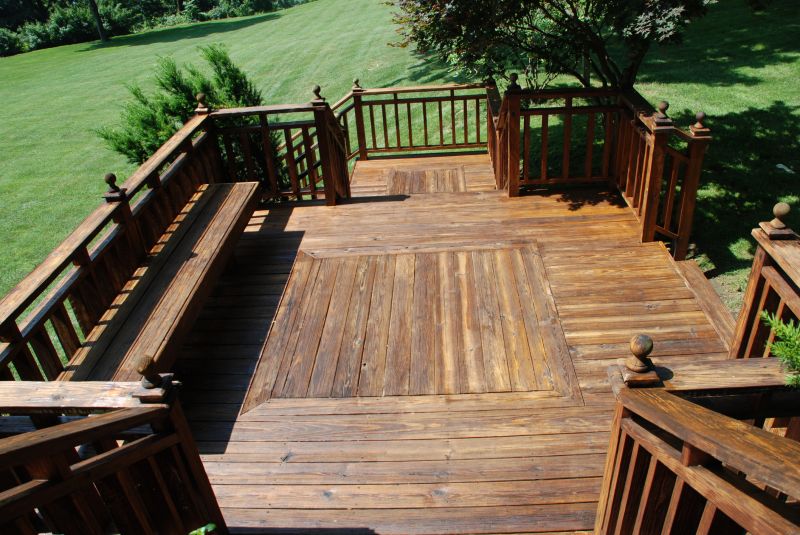 Elegant Deck with Built-in Seating